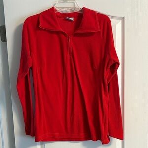 Columbia Women's Bright Red Half-Zip Sweatshirt